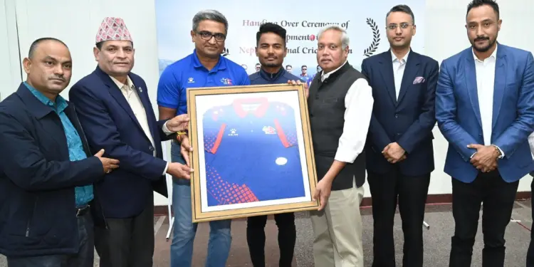 भारतीय दूतावासद्वारा राष्ट्रिय क्रिकेट टिमलाई क्रिकेट सामाग्री हस्तान्तरण