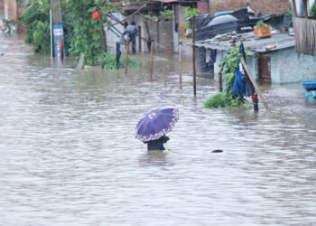 काठमाडौंका केही ठाउँ डुबान (तस्वीरहरू)