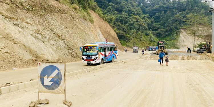 पोखरा–मुग्लिन सडक निर्माण कछुवा गतिमा
