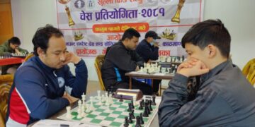 गोकर्णेश्वरमा चेस प्रतियोगिता जारी, प्रतियोगिहरु बिच कडा प्रतिस्पर्धा
