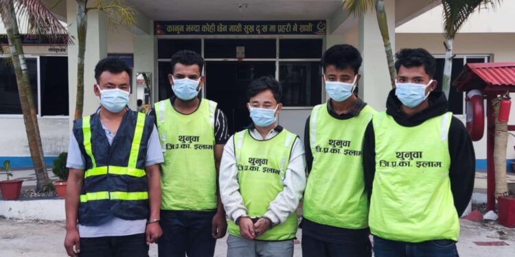 इलाममा लागूऔषध ब्राउन सुगरसहित ५ जना पक्राउ, मोबाइल फोन पनि बरामद