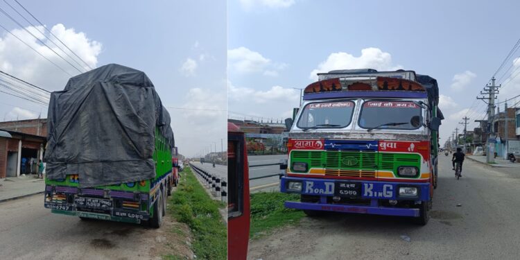 ५४ लाख बराबरको अवैध सामानसहितको ट्रक पथलैया बुझाइयो